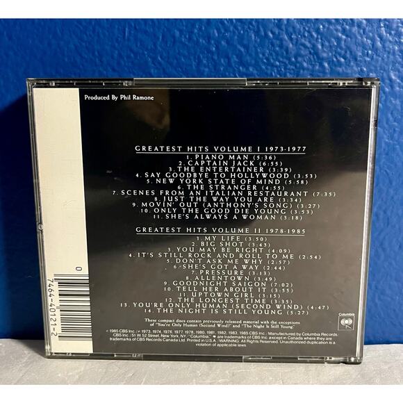 Billy Joel - Greatest Hits Volume I & Volume II (2 CD Set, Columbia Records) - Picture 2 of 10